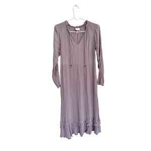 Knox Rose Bohemian maxi dress dusty purple S comfort lightweight flowy boho long